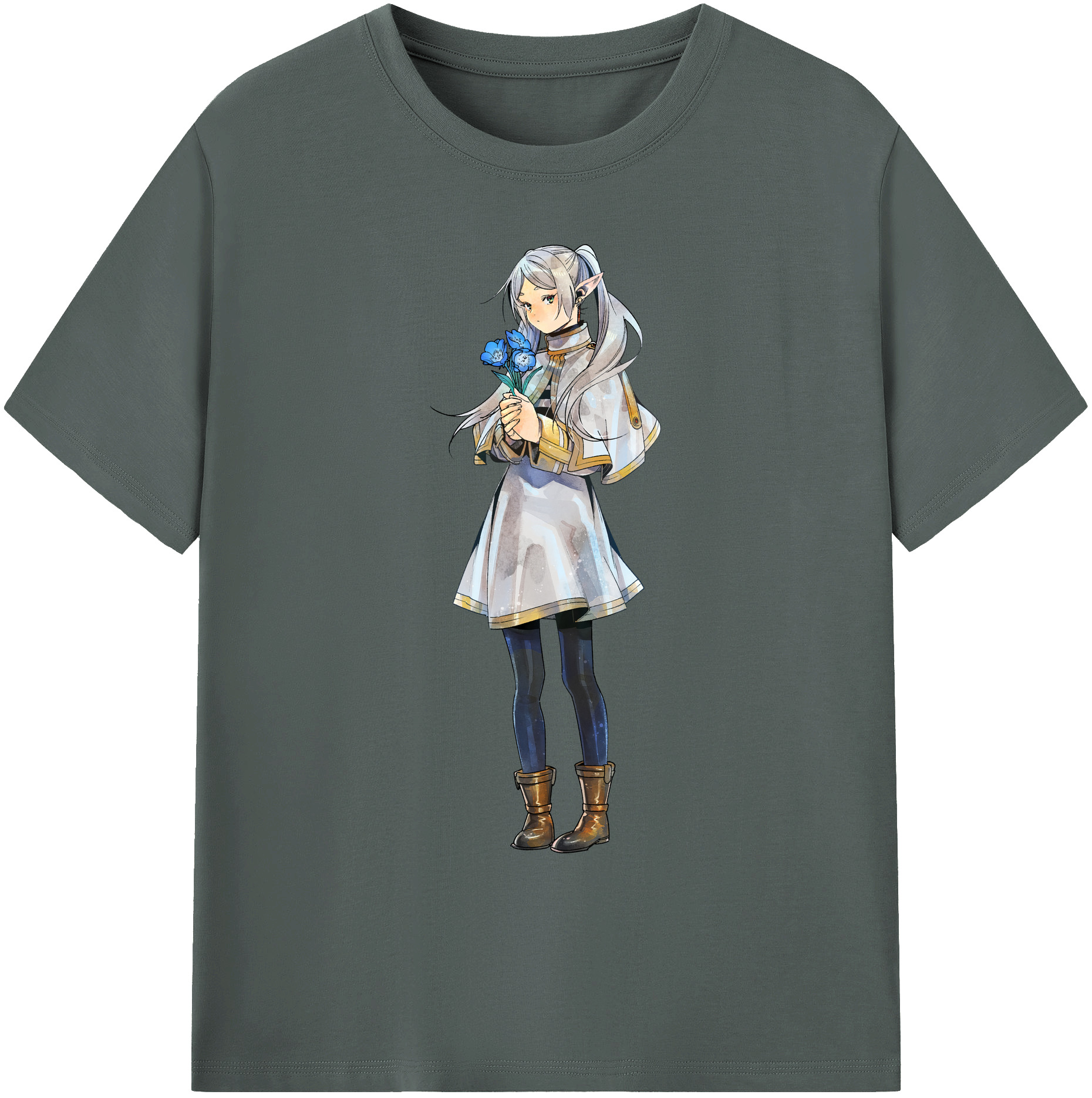 （画像用） 葬送のフリーレン Frieren 綿100％ メンズ半袖Tシャツ｜肌触りやわらか＆通気性